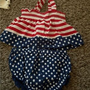 Koala Kids Patriotic Striped and Starry Outfit